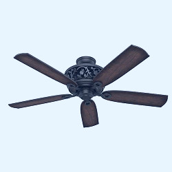 Hunter Promenade 54 in. LED Indoor Brittany Bronze Ceiling Fan with Light  Kit and Remote 59546 - The Home Depot